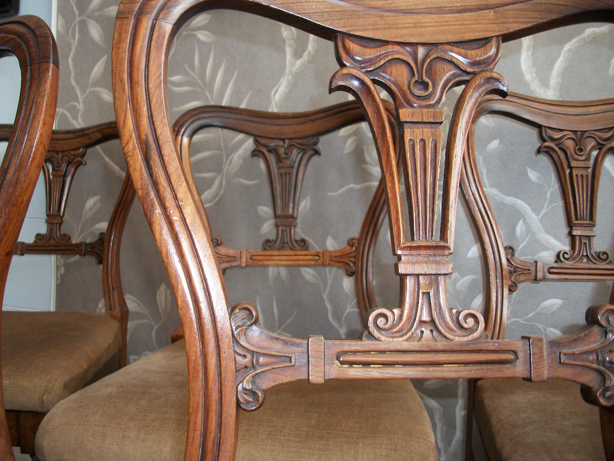 Set of four plus one Gillows Dining Chairs